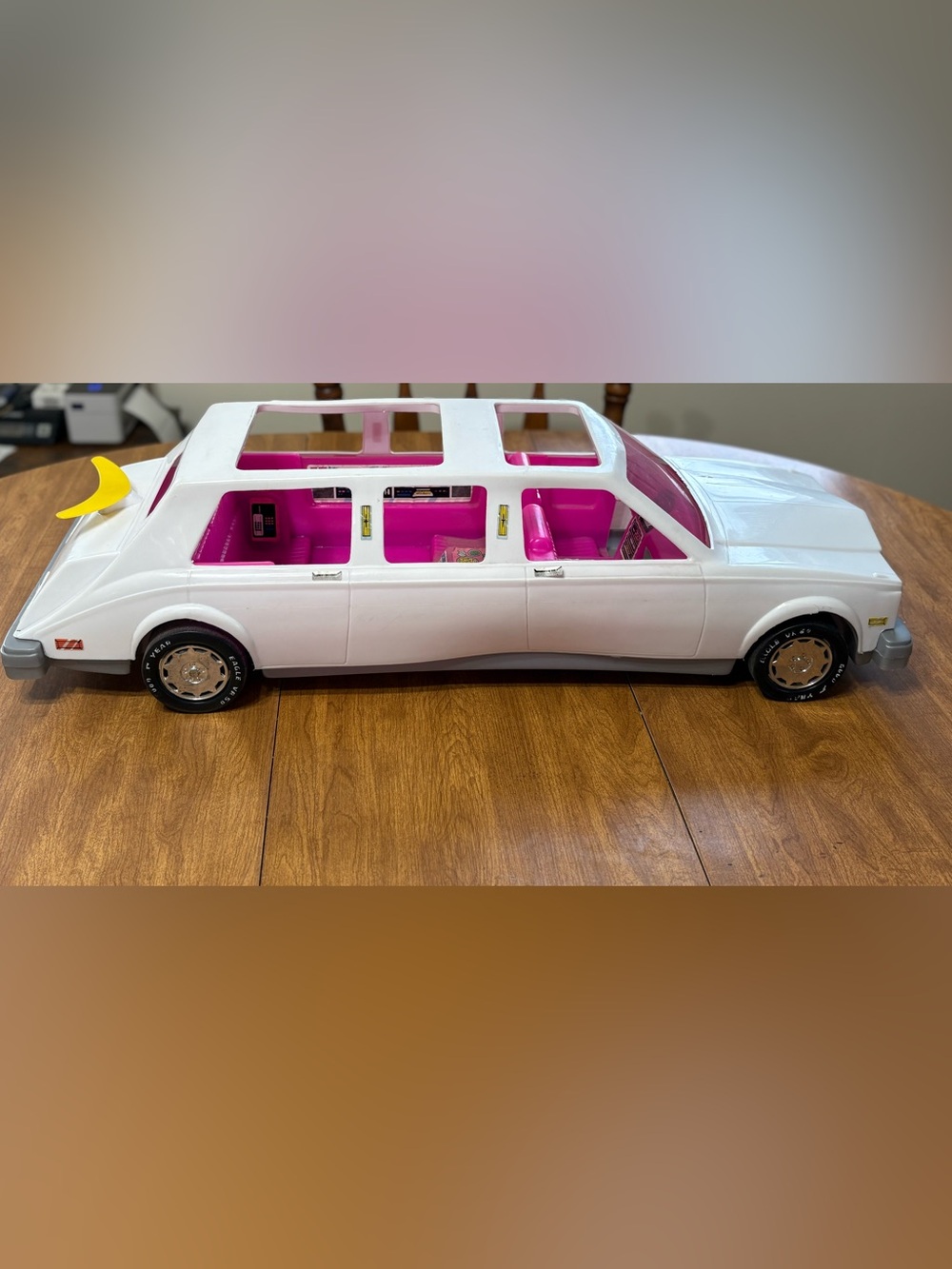 1980s Barbie American Plastic Toy white stretch limousine car
